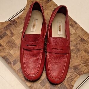Talbots Women's Red Penny Leather Loafers